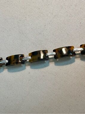 Lauren Ralph Lauren Tortoiseshell and Silver Link Bracelet